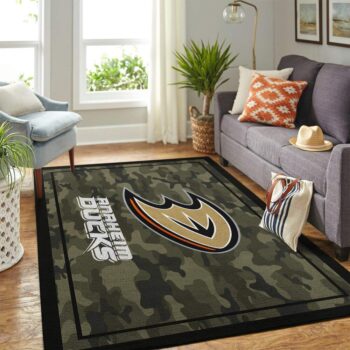 Anaheim Ducks Nhl Area Rugs Camo Style Living Room Carpet Team Logo Home Rug Regtangle Carpet Floor Decor Home Decor 0