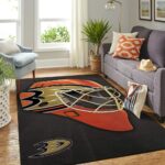 Anaheim Ducks Nhl Team Logo Mask Style Nice Gift Home Decor Rectangle Area Rug Rug Regtangle Carpet Floor Decor Home Decor 0