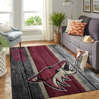 Arizona Coyotes Nhl Team Logo Area Rugs Wooden Style Living Room Carpet Sports Rug Regtangle Carpet Floor Decor Home Decor 0