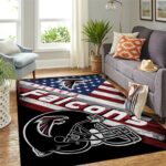 Atlanta Falcons Nfl Area Rugs Team Logo American Flag Style Living Room Carpet Sports Rug Regtangle Carpet Floor Decor Home Decor 0