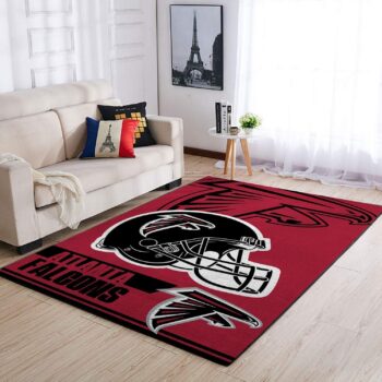 Atlanta Falcons Nfl Team Logo Helmet Rectangle Area Rug Area Rug Living Room Carpet Rug Regtangle Carpet Floor Decor Home Decor 0