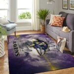 Baltimore Ravens Area Rug Nfl Football Team Logo Carpet Living Room Rugs Rug Regtangle Carpet Floor Decor Home Decor V1780 0