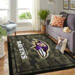 Baltimore Ravens Nfl Area Rugs Camo Style Living Room Carpet Team Logo Home Rug Regtangle Carpet Floor Decor Home Decor 0