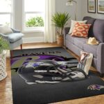 Baltimore Ravens Nfl Area Rugs Team Logo Helmet Living Room Carpet Sports Rug Regtangle Carpet Floor Decor Home Decor 0