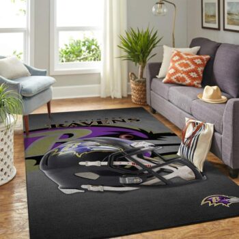 Baltimore Ravens Nfl Area Rugs Team Logo Helmet Living Room Carpet Sports Rug Regtangle Carpet Floor Decor Home Decor 0
