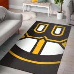 Boston Bruins Area Rugs Nhl Hockey Living Room Carpet Team Logo Floor Home Decor 2 Rug Regtangle Carpet Floor Decor Home Decor 0