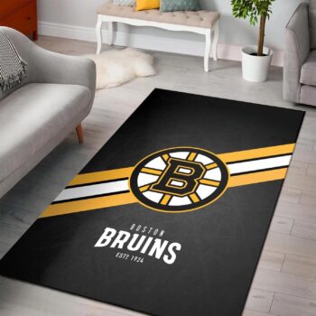 Boston Bruins Area Rugs Nhl Hockey Living Room Carpet Team Logo Floor Home Decor 2002204 Rug Regtangle Carpet Floor Decor Home Decor 0