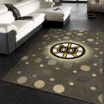 Boston Bruins Logo Nhl Fn130211 Hockey Area Rug Floor Decor The Us Dec 0