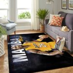 Boston Bruins Nhl Team Logo Style Nice Gift Home Decor Rectangle Area Rug Living Room Rug Home Decor 0