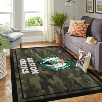 Boston Celtics Nba Area Rugs Camo Style Living Room Carpet Team Logo Home Rug Regtangle Carpet Floor Decor Home Decor 0