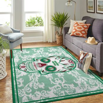 Boston Celtics Nba Area Rugs Skull Flower Style Living Room Carpet Sports Rug Regtangle Carpet Floor Decor Home Decor 0