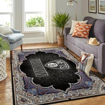 Brooklyn Nets Area Rug Nba Basketball Team Logo Carpet Living Room Rugs Rug Regtangle Carpet Floor Decor Home Decor V4640 0