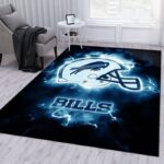 Buffalo Bills Banner Nfl 38 Area Rug Living Room And Bed Room Rug Rug Regtangle Carpet Floor Decor Home Decor 0