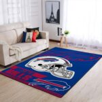 Buffalo Bills Nfl Team Logo Helmet Rectangle Area Rug Area Rug Living Room Carpet Rug Regtangle Carpet Floor Decor Home Decor 0