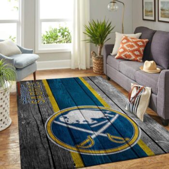 Buffalo Sabres Nhl Team Logo Area Rugs Wooden Style Living Room Carpet Sports Rug Regtangle Carpet Floor Decor Home Decor 0