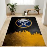 Buffalo Sabres Skyline Nfl Team Logo Rug Bedroom Rug Us Gift Decor Buf 0