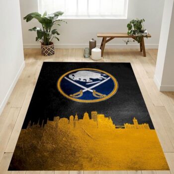 Buffalo Sabres Skyline Nfl Team Logo Rug Bedroom Rug Us Gift Decor Buf 0
