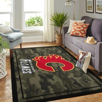 Calgary Flames Area Rugs Nhl Hockey Living Room Carpet Team Logo Floor Home Decor 20030467 Rug Regtangle Carpet Floor Decor Home Decor 0