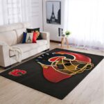 Calgary Flames Nhl Area Rugs Team Logo Style Living Room Carpet Sports Rug Regtangle Carpet Floor Decor Home Decor 0