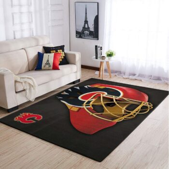 Calgary Flames Nhl Area Rugs Team Logo Style Living Room Carpet Sports Rug Regtangle Carpet Floor Decor Home Decor 0