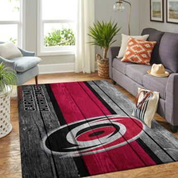 Carolina Hurricanes Nhl Team Logo Area Rugs Wooden Style Living Room Carpet Sports Rug Regtangle Carpet Floor Decor Home Decor 0