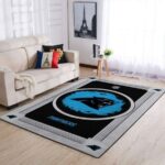 Carolina Panthers Arealiving Nfl Football Team Logo Carpet Home Decor Area Rug Living Room 0