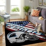 Carolina Panthers Nfl Area Rugs Team Logo American Flag Style Living Room Carpet Sports Rug Regtangle Carpet Floor Decor Home Decor 0