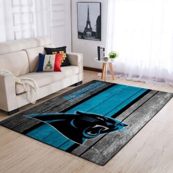 Carolina Panthers Nfl Team Logo Area Rugs Wooden Style Living Room Carpet Sports Rug Regtangle Carpet Floor Decor Home Decor 0