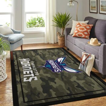 Charlotte Hornets Nba Area Rugs Camo Style Living Room Carpet Team Logo Home Rug Regtangle Carpet Floor Decor Home Decor 0