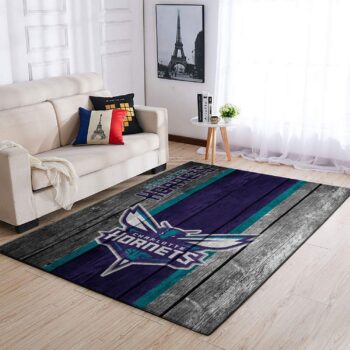 Charlotte Hornets Nba Team Logo Area Rugs Wooden Style Living Room Carpet Sports Rug Regtangle Carpet Floor Decor Home Decor 0
