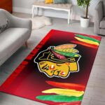 Chicago Blackhawks Area Rug Nhl Ice Hockey Team Logo Carpet Living Room Rugs Rug Regtangle Carpet Floor Decor Home Decor V5034 0