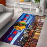 Chicago Blackhawks Area Rugs Nhl Hockey Living Room Carpet Team Logo Floor Home Decor 00 Rug Regtangle Carpet Floor Decor Home Decor 0