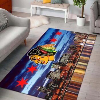 Chicago Blackhawks Area Rugs Nhl Hockey Living Room Carpet Team Logo Floor Home Decor 00 Rug Regtangle Carpet Floor Decor Home Decor 0
