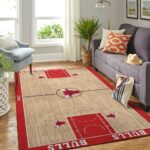 Chicago Bulls Court Area Rug Nba Basketball Team Logo Carpet Living Room Rugs Rug Regtangle Carpet Floor Decor Home Decor 0