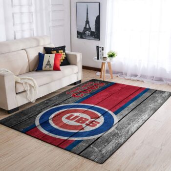 Chicago Cubs Mlb Team Logo Area Rugs Wooden Style Living Room Carpet Sports Rug Regtangle Carpet Floor Decor Home Decor 0