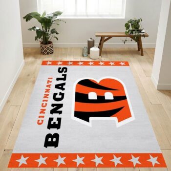 Cincinnati Bengals Banner Nfl 1 Area Rug Living Room And Bed Room Rug Rug Regtangle Carpet Floor Decor Home Decor 0