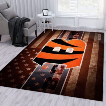 Cincinnati Bengals Banner Nfl 14 Area Rug Living Room And Bed Room Rug Rug Regtangle Carpet Floor Decor Home Decor 0