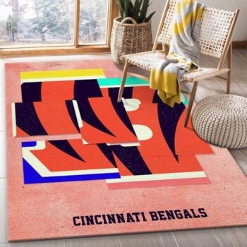 Cincinnati Bengals Nfl Area Rug Bedroom Rug Us Gift Decor Living Room Area Rug Home Decor 0