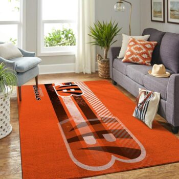 Cincinnati Bengals Nfl Area Rugs Living Room Carpet Team Logo Sports Rug Regtangle Carpet Floor Decor Home Decor 0