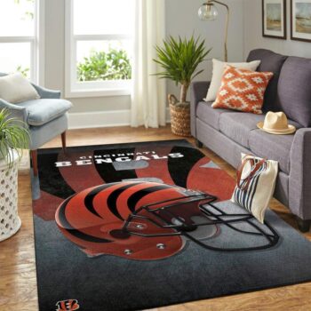Cincinnati Bengals Nfl Area Rugs Team Helmet Living Room Carpet Sports Rug Regtangle Carpet Floor Decor Home Decor 0
