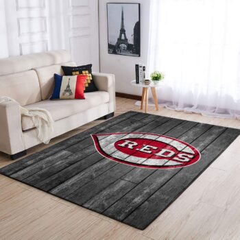 Cincinnati Reds Mlb Area Rugs Baseball Living Room Carpet Team Logo Wooden Home Rug Regtangle Carpet Floor Decor Home Decor 0