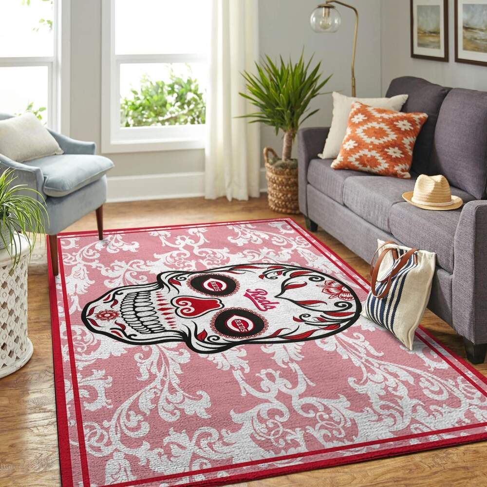 Cincinnati Reds Mlb Area Rugs Team Logo Skull Style Living Room Carpet Sports Rug Regtangle Carpet Floor Decor Home Decor 0 Cincinnati Reds Mlb Area Rugs Team Logo Skull Style Living Room Carpet Sports Rug Regtangle Carpet Floor Decor Home Decor 0