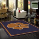Clemson Tigers Area Rug Team Spirit Football Team Logo Carpet Living Room Rugs Rug Regtangle Carpet Floor Decor Home Decor 0
