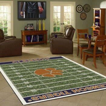 Clemson Tigers Home Field Area Rug Football Team Logo Carpet Living Room Rugs Rug Regtangle Carpet Floor Decor Home Decor V11086 0