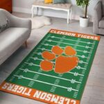 Clemson Tigers Home Field Area Rug Football Team Logo Carpet Living Room Rugs Rug Regtangle Carpet Floor Decor Home Decor V11096 0
