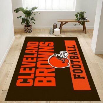 Cleveland Browns Football Nfl Team Logo Rug Bedroom Rug Us Gift Decor 0