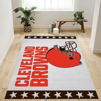 Cleveland Browns Helmet Nfl Team Logo Rug Living Room Rug Home Decor F 0