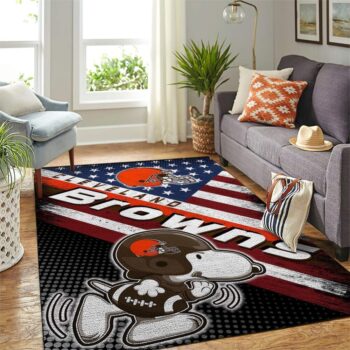 Cleveland Browns Nfl Area Rugs American Flag Snoopy Living Room Carpet Team Logo Sports Rug Regtangle Carpet Floor Decor Home Decor 0