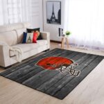 Cleveland Browns Nfl Area Rugs Football Living Room Carpet Team Logo Gray Wooden Home Rug Regtangle Carpet Floor Decor Home Decor 0