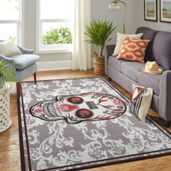 Cleveland Browns Nfl Area Rugs Skull Flower Style Living Room Carpet Sports Rug Regtangle Carpet Floor Decor Home Decor 0